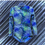 Surfsense badedragt blue / green palme